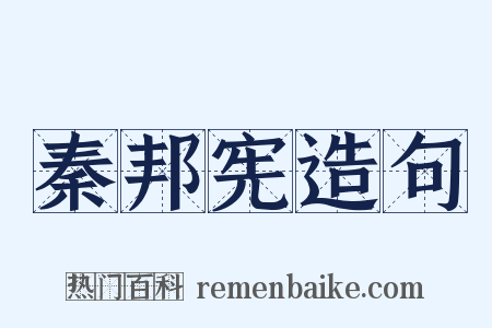 秦邦宪造句是什么意思的图片